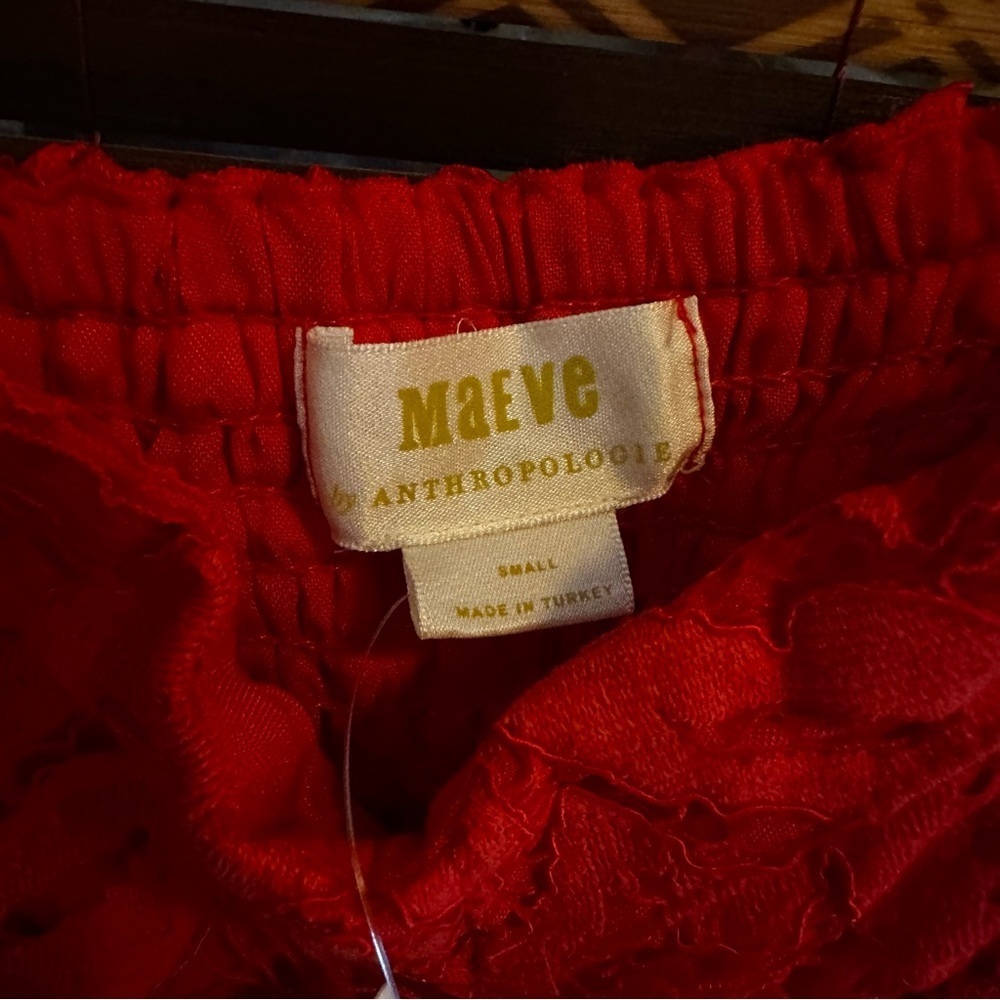 NWT Maeve Red Mini Dress Anthropologie - Picture 5 of 14